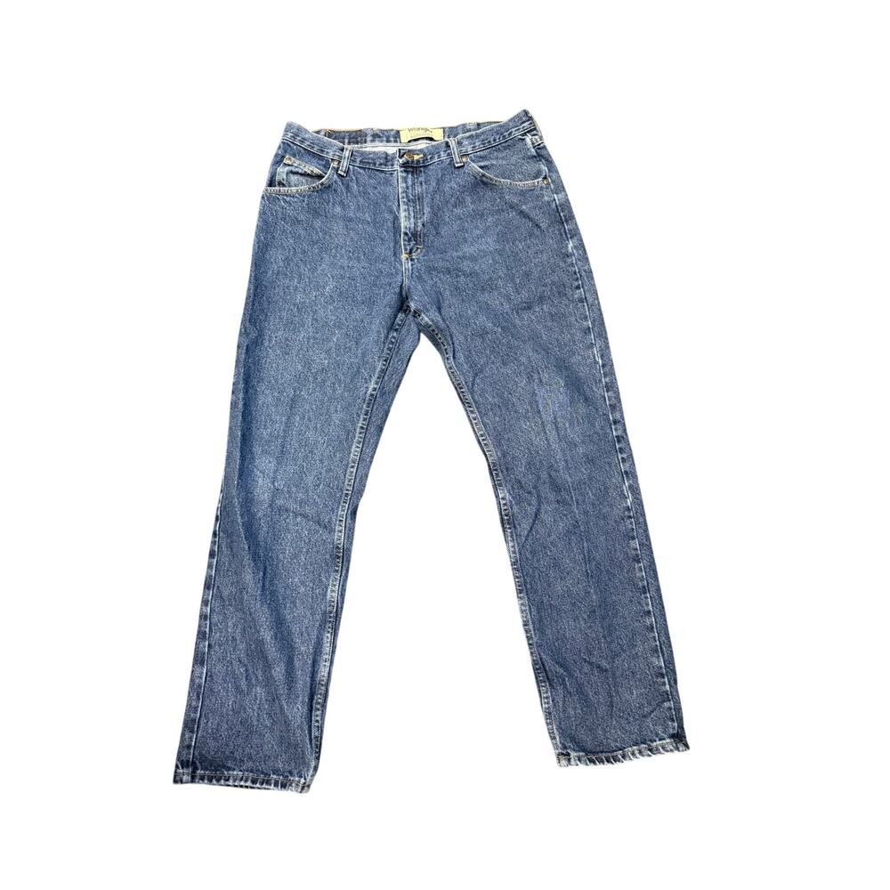 Wrangler Authentics Men's Blue Regular Fit Straight Leg Denim Jeans Size 37x32